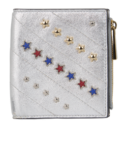 Jimmy Choo Star Studded Wallet, Leather, Silver, MII, 2*
